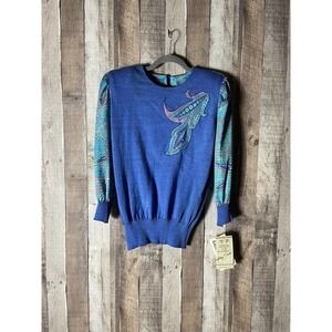 Vintage Anthony Sicari Knit Sweater 80s NWT